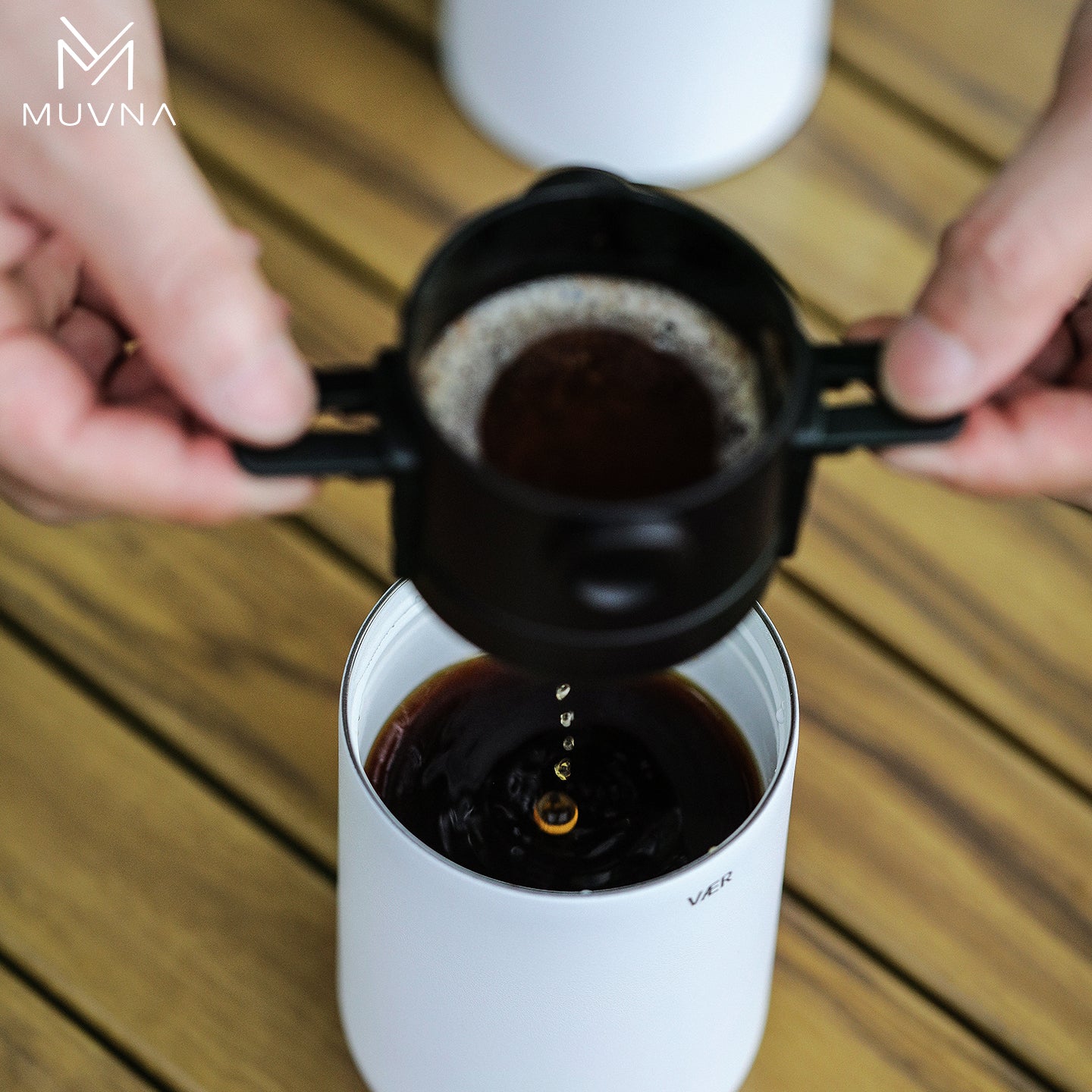 Muvna Portable Pour over Coffee Machine for outdoor travel & Home,3-in-1 pour-over coffee dripper Portable electric grinder