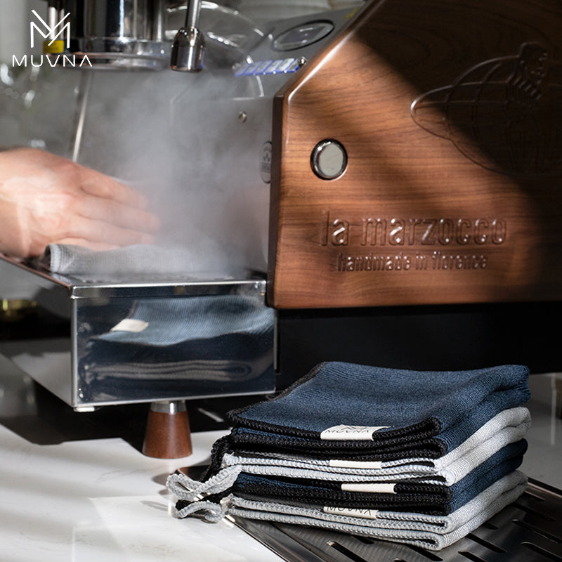 MUVNA Microfiber Barista Cloth, Espresso Cleaning Towel-Coffee Cleaning Accessories fit coffee Machine|Steam Wand|Countertop