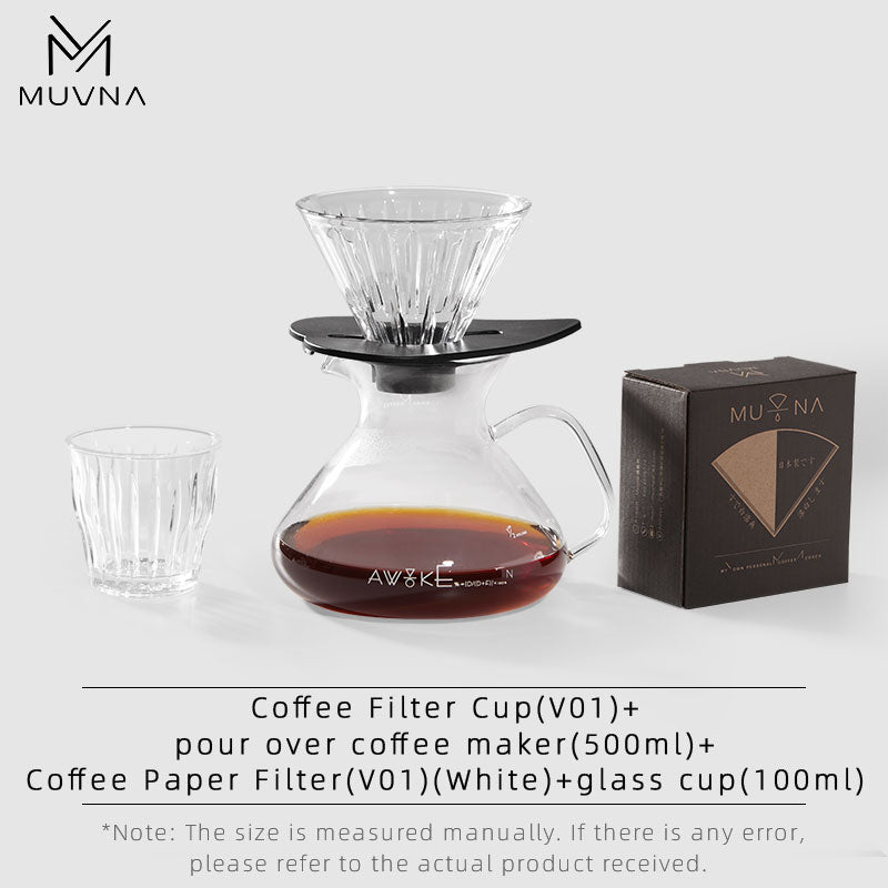 MUVNA Coffee Pour Over Coffee Maker Set/450ML