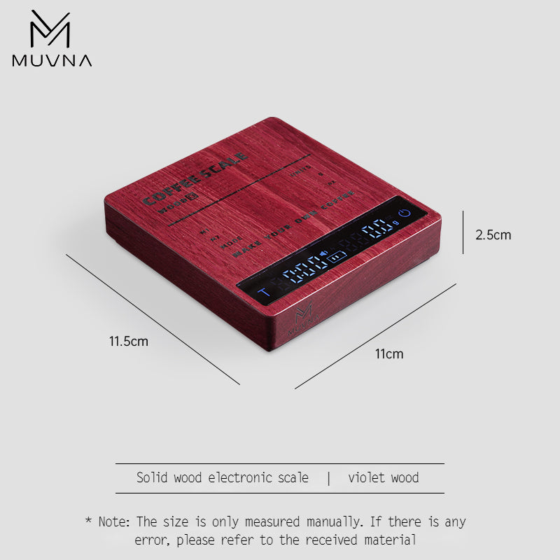 MUVNA Coffee Electronic Scale Walnut