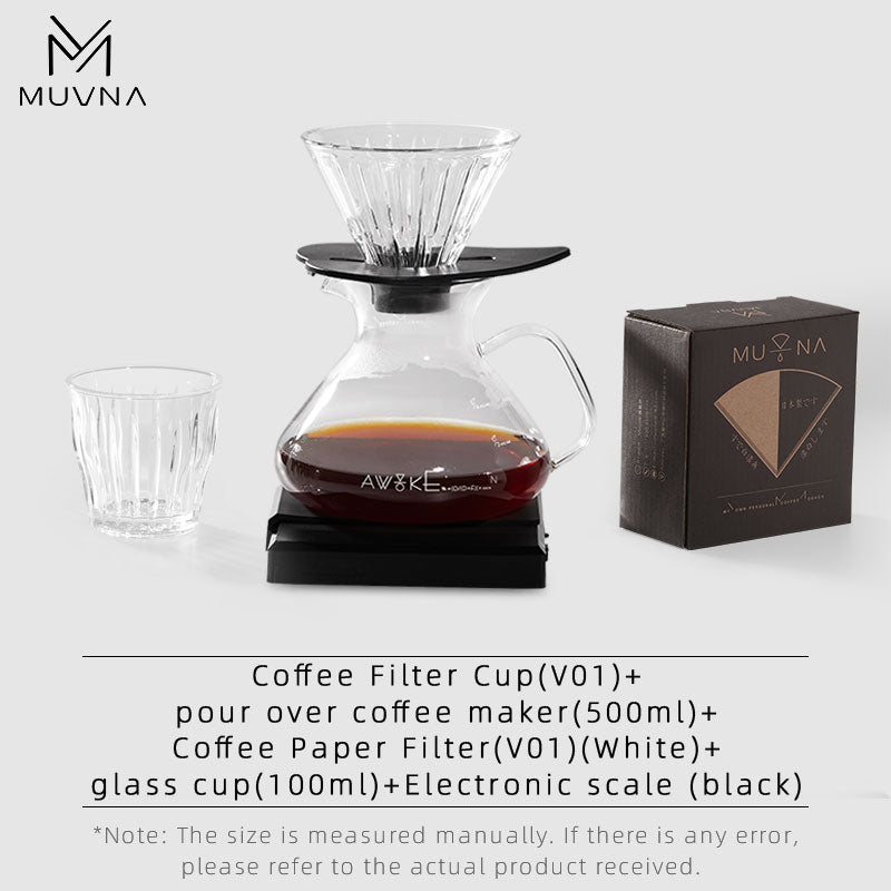 MUVNA Coffee Pour Over Coffee Maker Set/450ML