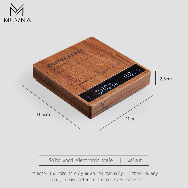 MUVNA Coffee Electronic Scale Walnut
