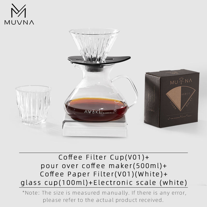 MUVNA Coffee Pour Over Coffee Maker Set/450ML