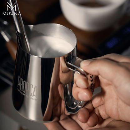 MUVNA DBW Latte Pitcher 600ml Sharp Spout LatteArt Pitcher milk jug barista selection.Ideal for home/camping/coffee shops