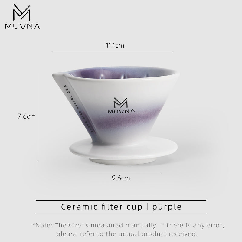 MUVNA No Need To Fold Ceramic Drip Filter Cup