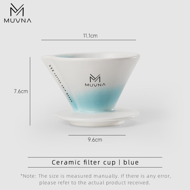 MUVNA No Need To Fold Ceramic Drip Filter Cup