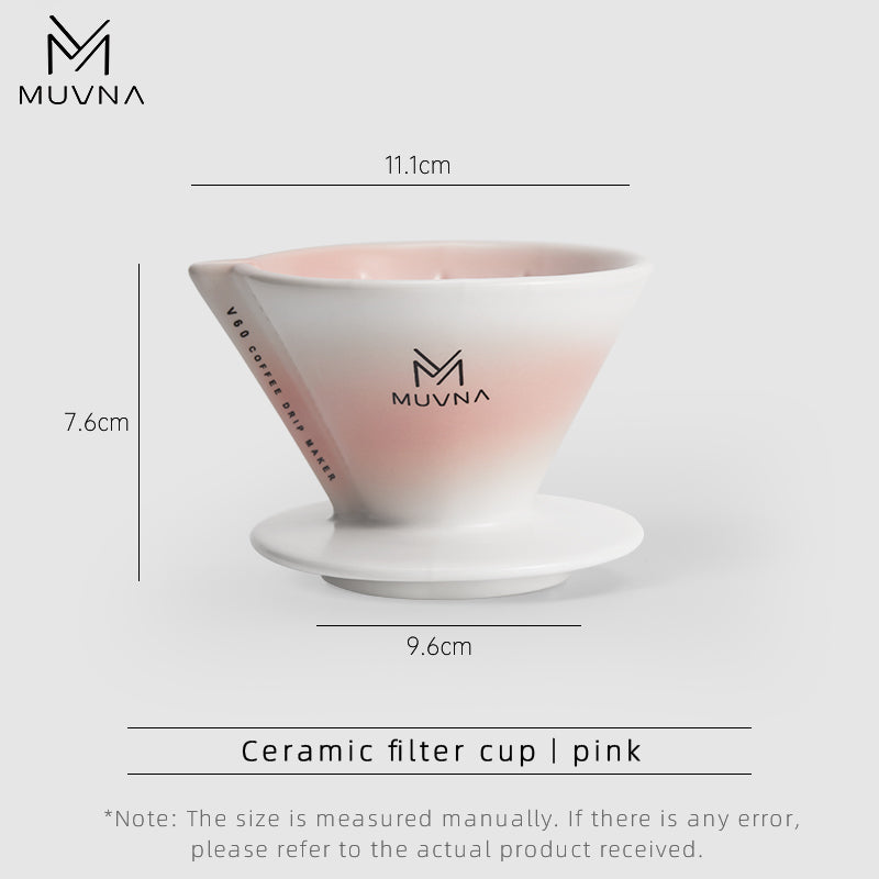 MUVNA No Need To Fold Ceramic Drip Filter Cup