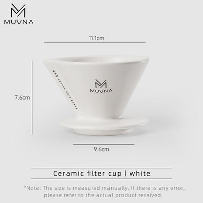 MUVNA No Need To Fold Ceramic Drip Filter Cup