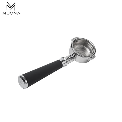 MUVNA Espresso Bottomless Portafilter With Filter Basket Silicone Handle