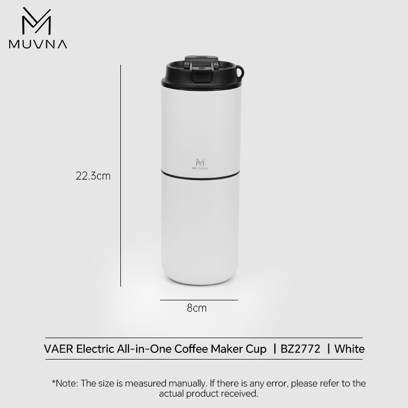 Muvna Portable Pour over Coffee Machine for outdoor travel &amp; Home,3-in-1 pour-over coffee dripper Portable electric grinder