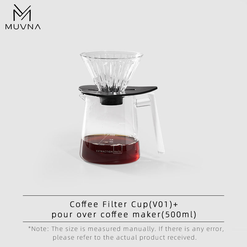 MUVNA Coffee Pour Over Coffee Maker Set/500ML