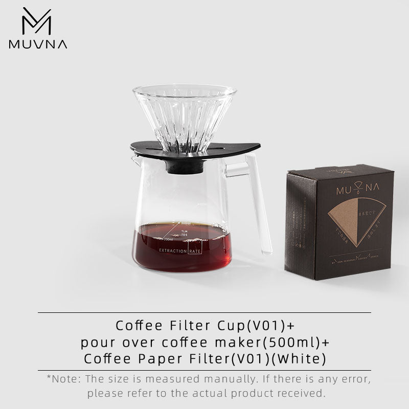 MUVNA Coffee Pour Over Coffee Maker Set/500ML