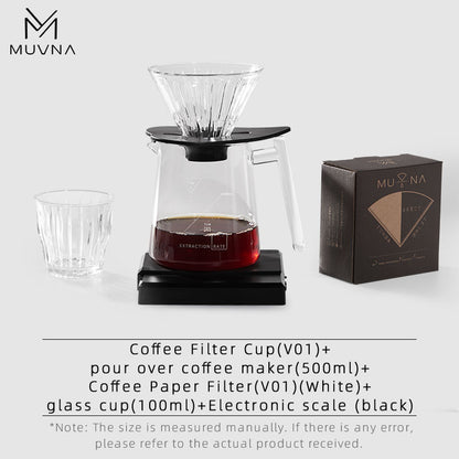 MUVNA Coffee Pour Over Coffee Maker Set/500ML